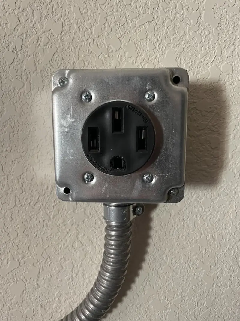 NEMA 14-50 outlet installed for Electrical Panel Upgrade in Oshtemo